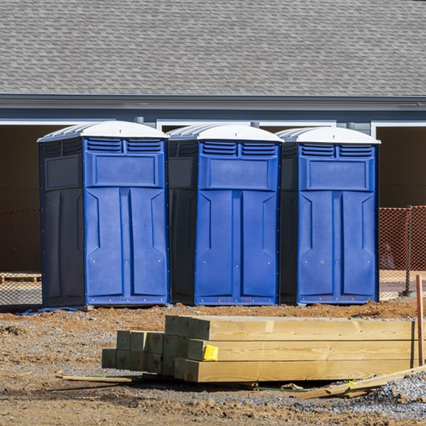 how often are the porta potties cleaned and serviced during a rental period in Braintree